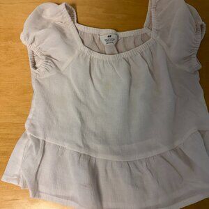 H&M Kids Girls Light Cream Top  Size 14 yrs in good shape